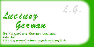 luciusz german business card